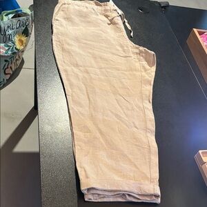 J. Jill Cream Linen Pants
